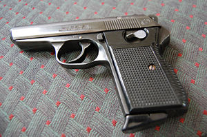 CZ-50 or ČZ vzor 50 pistol, picture from https://en.wikipedia.org/wiki/Image:Pistol_vz_70_(Darklight1138).jpg