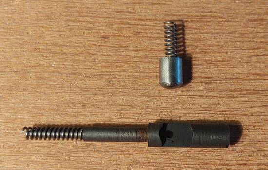 CZ-50/70-2 Competition firing pin and trigger enhancement, with return spring, firing pin detent, and firing pin detent spring.