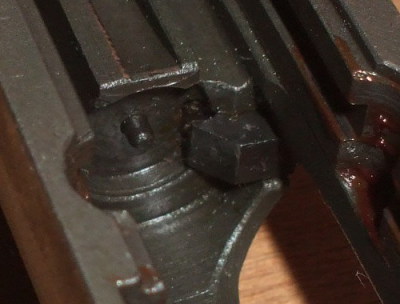 Incorrectly assembled firing pin and slide.  This is an extremely dangerous condition, the weapon will uncontrollably fire.